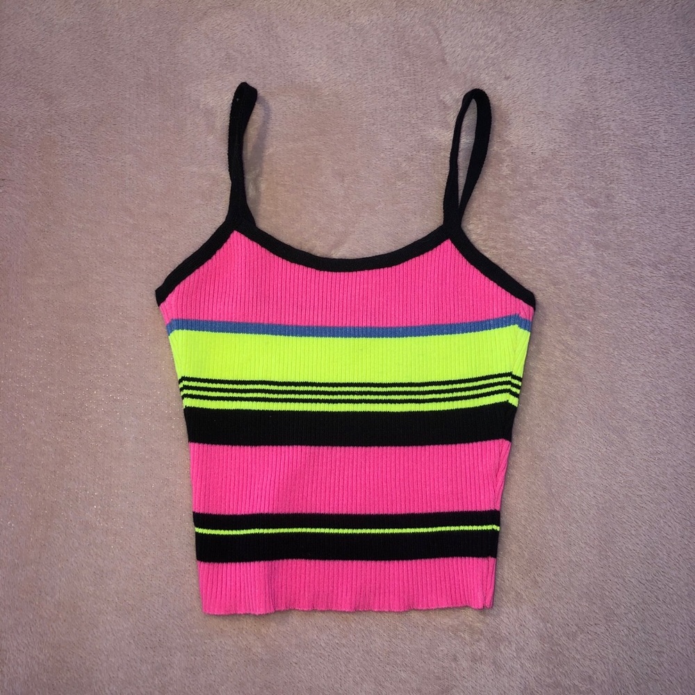 🦋Fashion Nova neon stripe top